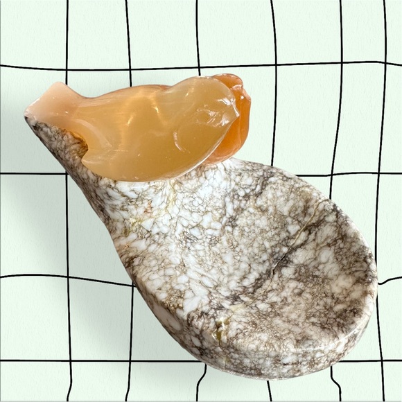 Marble & Selenite Trinket Dish - Picture 2 of 4